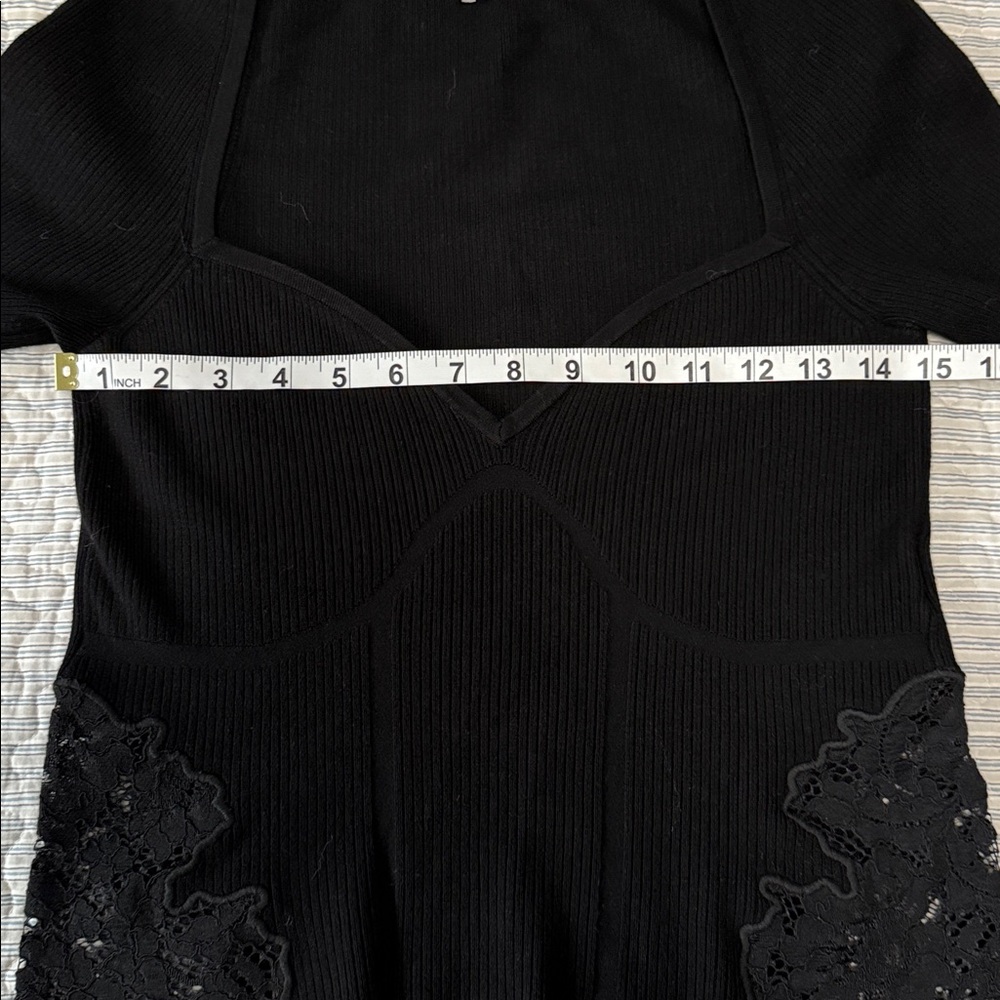 Express Cropped Corset Style Rib Knit Sweater - Picture 5 of 11